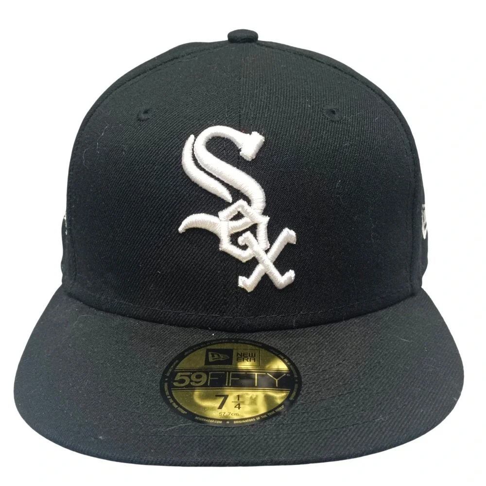 MLB Chicago White Sox New Era 59Fifty Fitted Baseball‎ Hat Cap Sz 7 1/4 On Field